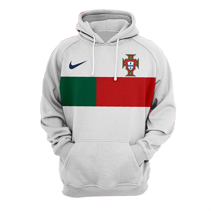 Men's Portugal White 2022 FIFA World Cup Soccer Hoodie